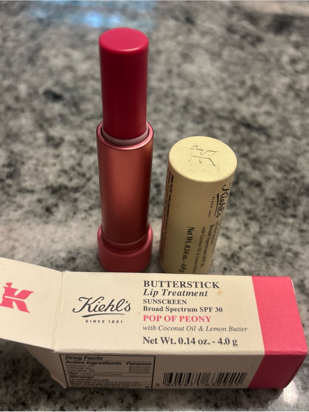 NEW Kiehls Butterstick “Pop of Peony” Lip Treatment *Rare & Discontinued *